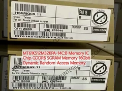 MT61K512M32KPA-14C:B Memory IC Chip GDDR6 SGRAM Memory 16Gbit Dynamic Random-Access Memory