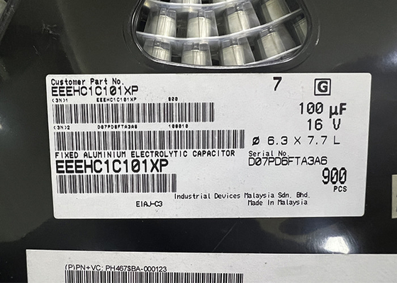 100uF Aluminum Electrolytic Capacitors EEEHC1C101XP SMD Integrated Circuit Chip