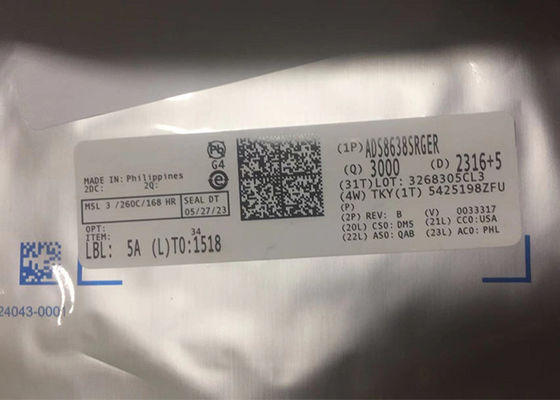 8-Channel ADS8638SRGER 12-Bit SAR Analog To Digital Converter 24-VQFN IC Chips