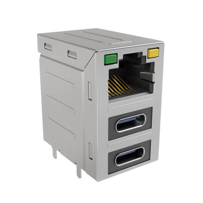RJE36188324CH Connectors Modular Jack 8POS RJE36 Series Combo-Stacked Connectors