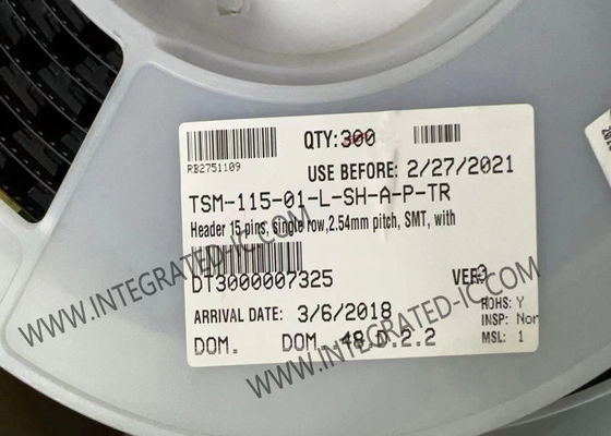 TSM-115-01-L-SH-A-P-TR Connectors E.L.P.™ High Mating Cycle Connectors 15POS Pin Header