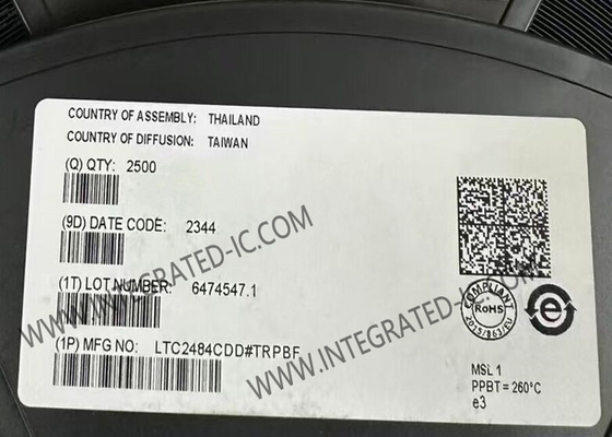 LTC2484CDD Integrated Circuit Chip 24-Bit ΔΣ ADC With Easy Drive Input Current Cancellation DFN-10