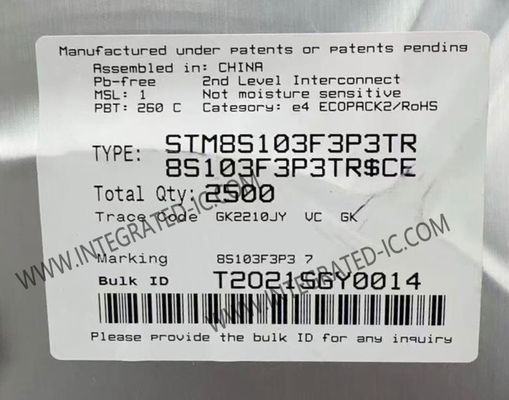 STM8S103F3P3TR Microcontroller MCU 16MHz 8-Bit Microcontroller IC TSSOP-20 Embedded MCU