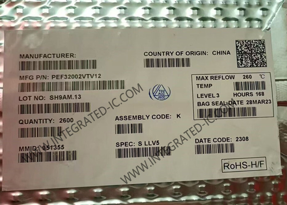 PEF32002VTV12 Integrated Circuit Chip 144V Dual-Channel CODEC/SLIC VQFN-68