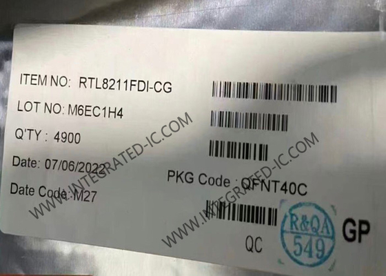 RTL8211FDI-CG Ethernet IC Highly Integrated 10/100/1000M Ethernet Transceiver