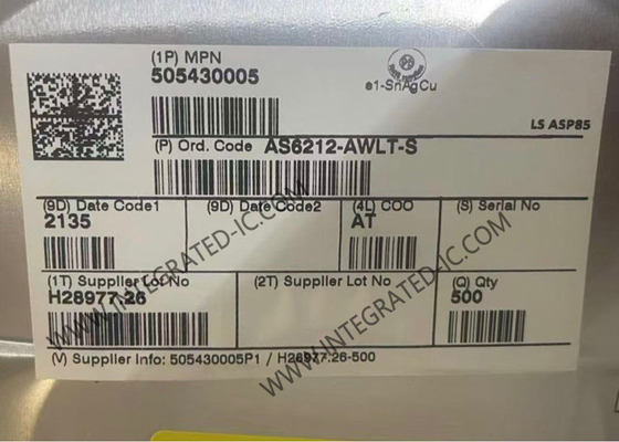 AS6212-AWLT-S Sensor IC High Accuracy Digital Temperature Sensors WLCSP6