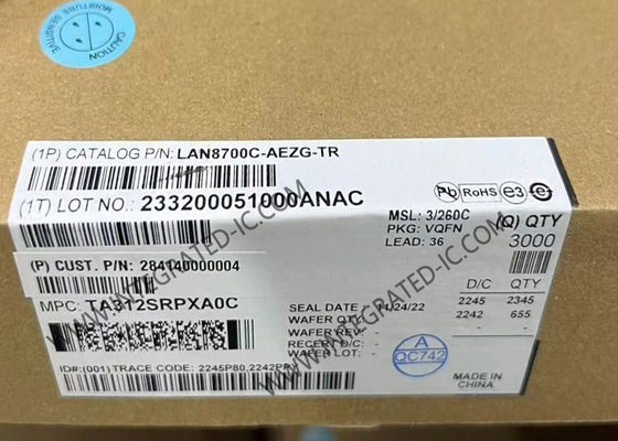 LAN8700C-AEZG Ethernet IC 10/100 Base-T/TX Ethernet Physical Layer Transceiver