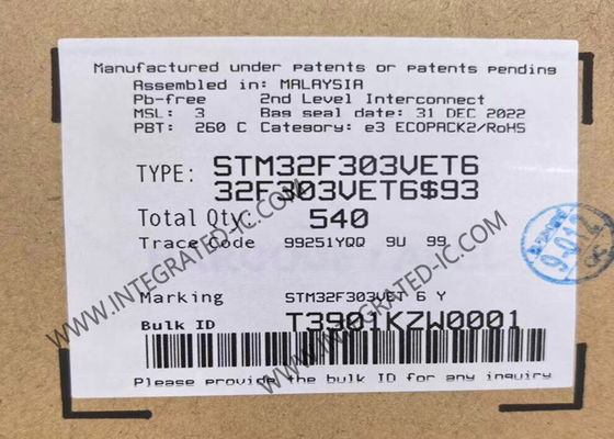 STM32F303VET6 Microcontroller MCU 32-Bit Single-Core 72MHz 512KB Flash STM32F3 MCU 100-LQFP