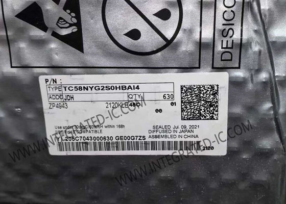 TC58NYG2S0HBAI4 Memory IC Chip 4Gbit NAND Flash Memory IC TFBGA63