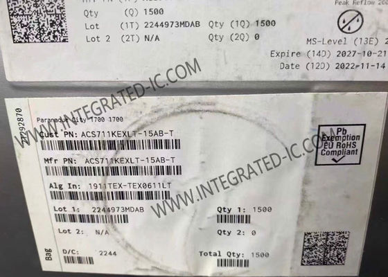 1Channel Hall Effect ACS711KEXLT-15AB-T Current Sensor 12-QFN Integrated Circuit Chip