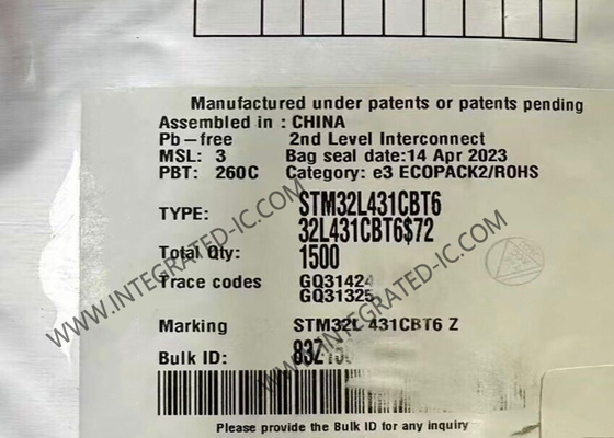 STM32L431CBT6 Microcontroller MCU Ultra-Low-Power ARM Cortex-M4 32-Bit 80MHz MCU