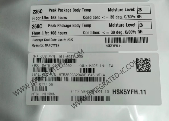 MT53E2G32D4DE-046 WT:A Memory IC Chip 64Gbit Parallel 2.133 GHz 3.5 ns Memory