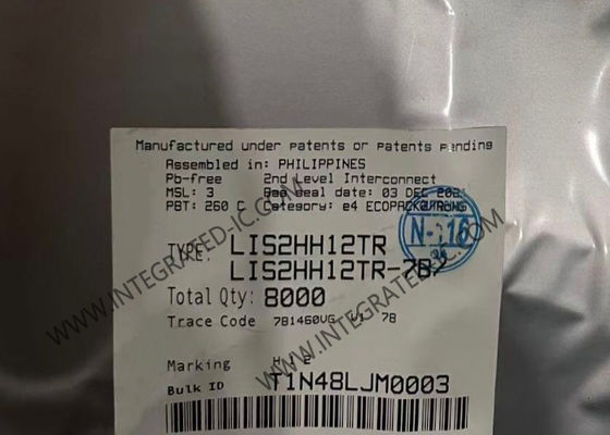 Sensor IC LIS2HH12TR Motion Sensors LGA12 Three Axis Linear Accelerometer