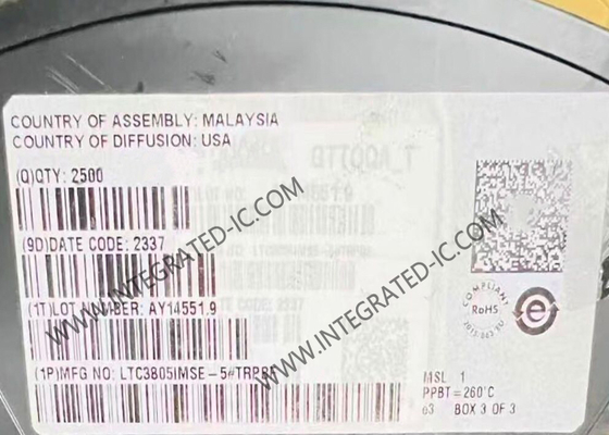 LTC3805IMSE-5 Integrated Circuit Chip Adjustable Frequency Current Mode Flyback/Boost/SEPIC DC/DC Controller