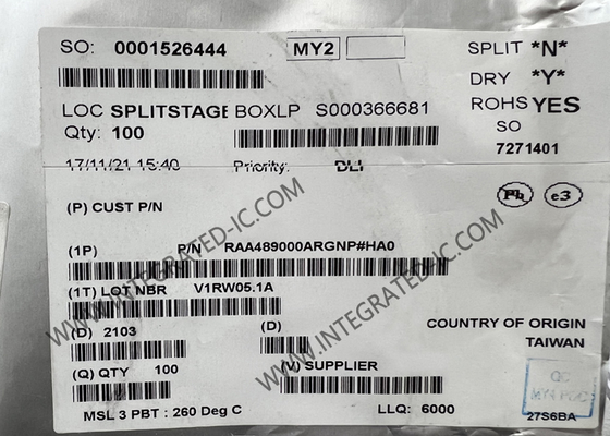 RAA489000ARGNP Integrated Circuit Chip Buck-Boost Configurable Battery Charger IC
