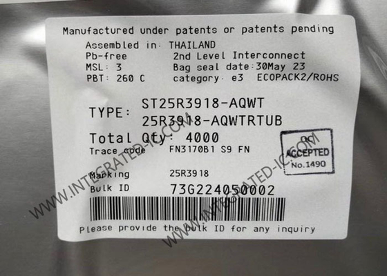 ST25R3918-AQWT Integrated Circuit Chip Multi Purpose NFC Transceiver