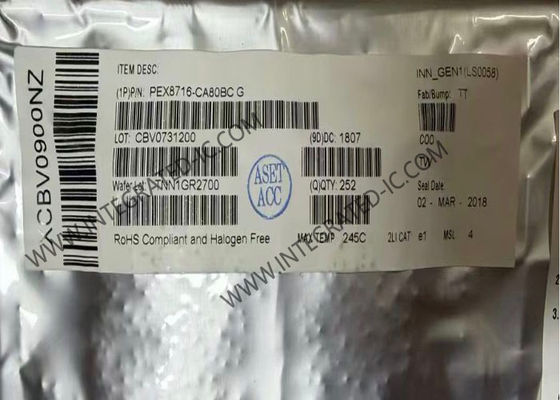 PEX8716-CA80BCG Ethernet IC 16-Lane 4-Port PCI Express Gen 3 Switch IC