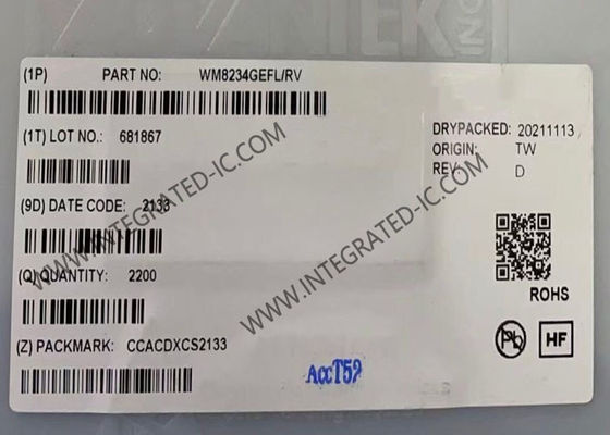 WM8234GEFL/RV Integrated Circuit Chip 16-Bit Analog Front End Digitizer IC 6 Channel AFE