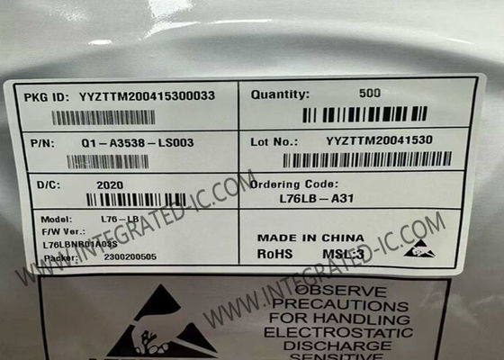 L76LB-A31 Wireless Communication GNSS Module 2.8V To 4.3V with 33 Tracking Channels and 99 Acquisition Channels