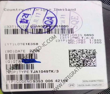 TJA1049TK Integrated Circuit Chip 5Mbps High Speed CAN Transceiver with 300 mV Receiver Hysteresis and 4.75V ~ 5.25V Supply Voltage