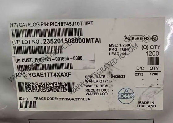 PIC18F45J10T-I/PT Microcontroller MCU 8-Bit 40MHz with 32 kB Program Memory