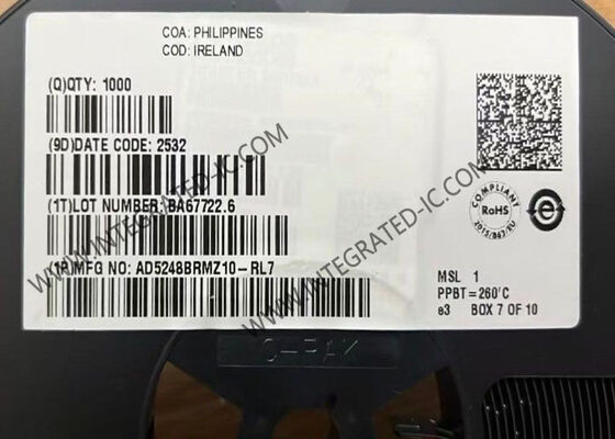 AD5248BRMZ10 256-Position 10 kOhms I2C Compatible Digital Potentiometer IC MSOP10 Package
