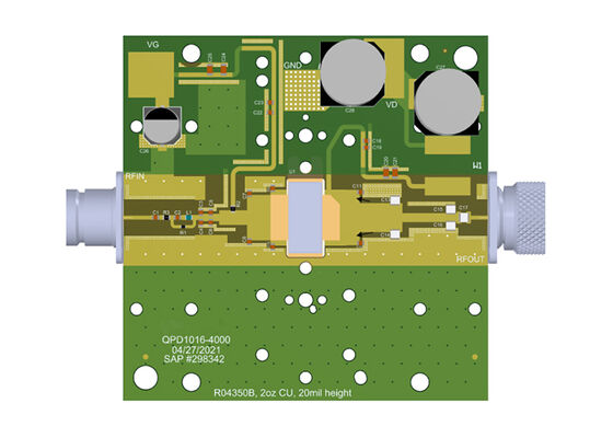 QPD1016EVB01 Embedded Solutions 500W Pre-matched Discrete GaN RF Transistor Evaluation Board