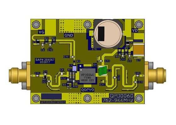 QPD0060EVB02 Embedded Solutions 90W 48V 3.6 GHz GaN RF Power Transistor Evaluation Board