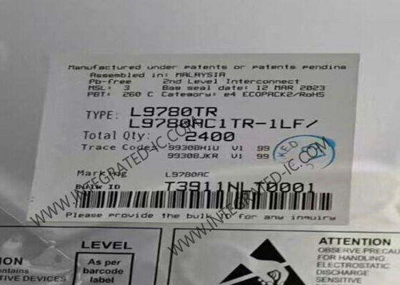 L9780TR Sensor IC Wide Range Air Fuel Sensor Interface with 4.9V ~ 5.1V Supply Voltage in LQFP-48 Package