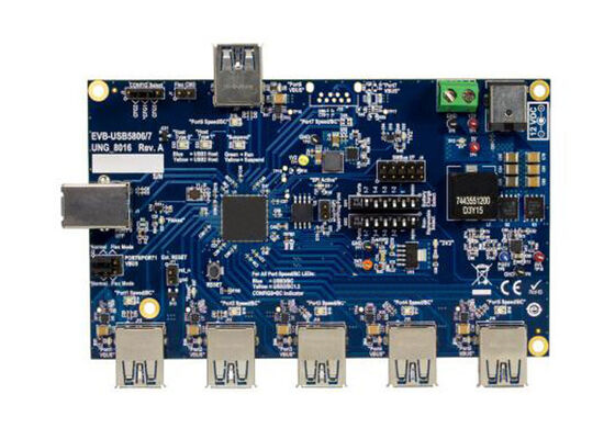 EVB-USB5806 Embedded Solutions USB5806 6-Port USB3.2 SmartHub Evaluation Board