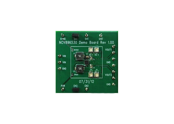 NCV896530GEVB Embedded Solutions 2 Non-Isolated Outputs DC/DC Step Down Evaluation Board
