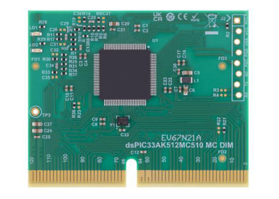 EV67N21A Embedded Solutions DSPIC33AK512MC510 Motor Control Dual In-line Module