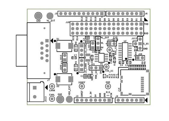 MAX13053AESHLD Embedded Solutions CANbus Interface Arduino Platform Evaluation Expansion Board