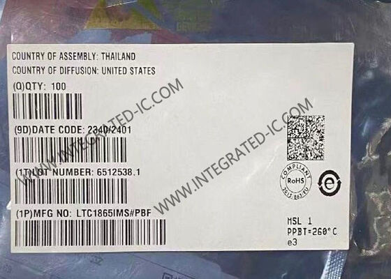 LTC1865IMS 16-Bit 250Ksps 2-Channel ADC Integrated Circuit Chip in MSOP-10 Package