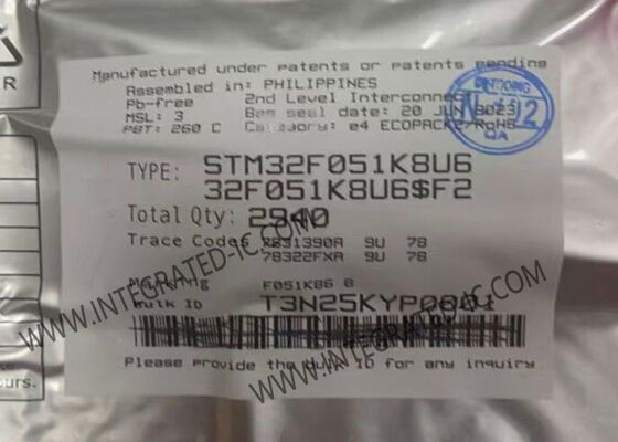 STM32F051K8U6 32-Bit Microcontroller MCU with 48 MHz CPU for Mainstream Embedded Applications