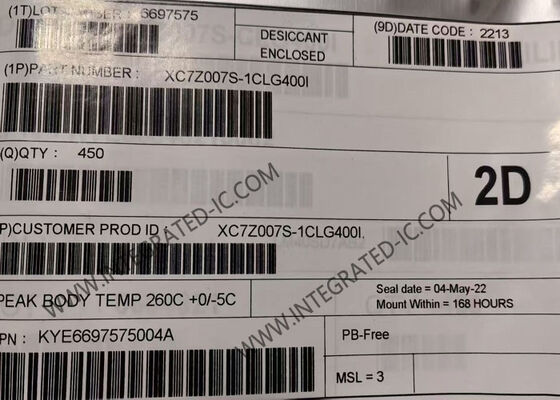XC7Z007S-1CLG400I Field Programmable Gate Array with 1 GHz CPU Frequency 23000 Logic Elements and DDR3 Memory Support
