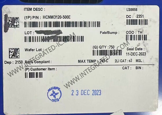 HCNW3120-500E Integrated Circuit Chip 2.5A Output Current IGBT Gate Drive Optocoupler