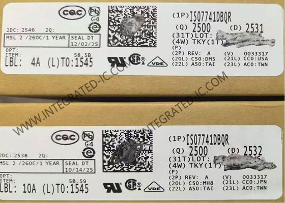 ISO7741DBQR High-Speed 100Mbps Digital Isolator with 3000Vrms Isolation and Robust EMC Quad Channel IC Chip
