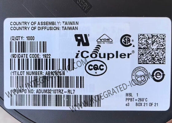 ADUM3210TRZ Dual-Channel Digital Isolator IC Chip with 2500Vrms Isolation and Enhanced ESD Reliability