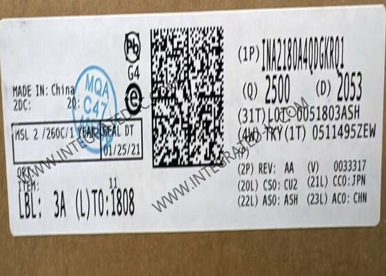 INA2180A4QDGKRQ1 26V 350kHz Automotive-Grade Dual Channel Current Sense Amplifier Integrated Circuit Chip