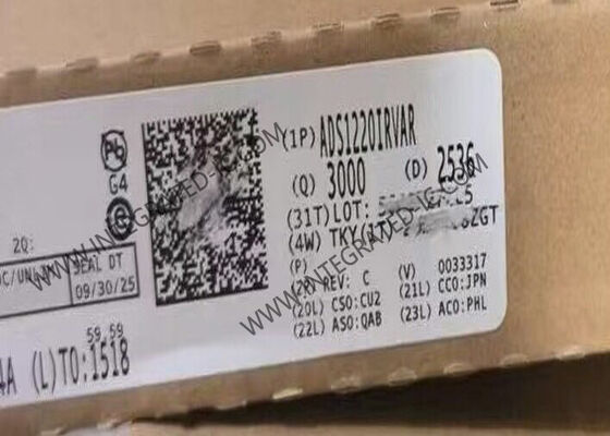 ADS1220IRVAR 24-Bit 2-kSPS Four-Channel Low-Power Delta-Sigma ADC Integrated Circuit Chip