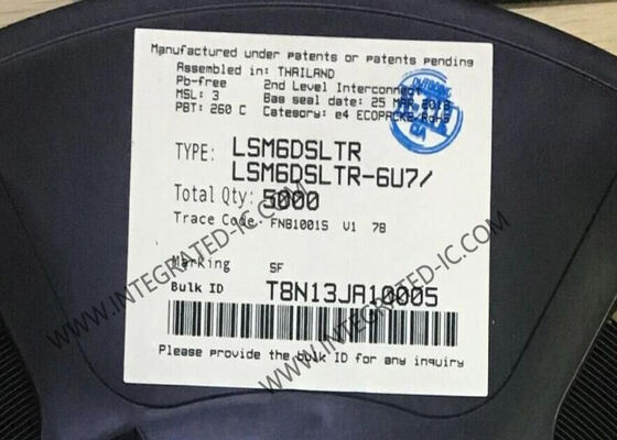LSM6DSLTR Sensor IC 6-Axis IMU with 16 bit Resolution, 650 uA Operating Supply Current and I2C, SPI Interface