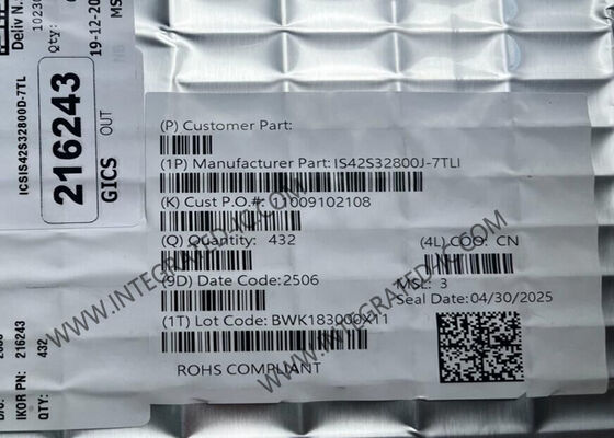 IS42S32800J-7TLI 256Mbit 143 MHz SDRAM Memory IC Chip TSOP-II-86 Dynamic Random-Access Memory