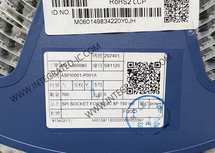 8-Pin SPI IC Socket, 12V 1A, Gold Surface Mount