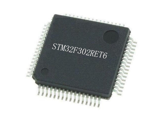LQFP64 ARM Cortex M4 STM32F302RET6 32Bit Single Core 72MHz Microcontrollers Chip