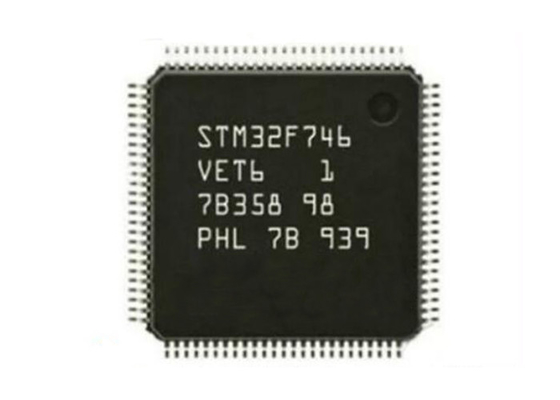 512KB FLASH Microcontrollers IC STM32F746VET6 216MHz Arm Cortex M7 MCU 100LQFP