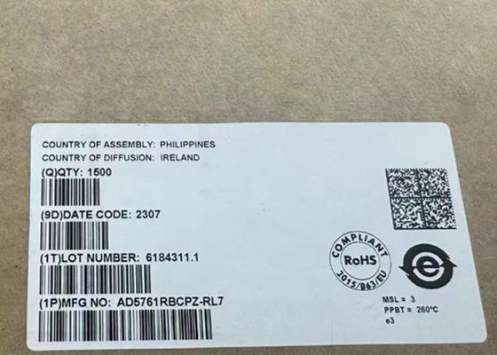 16Bit Digital To Analog Converter AD5761RBCPZ with Low Drift 2.5V Reference in 16-WFQFN Package