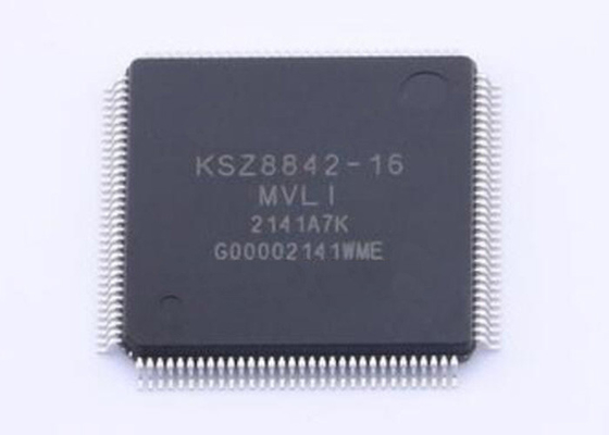 Integrated Circuit Chip KSZ8842-16MVLI Two Port Ethernet Switch IC LQFP128