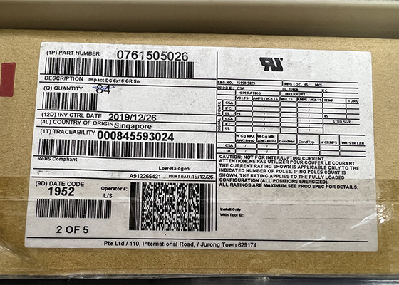 76150-5026 Integrated Circuit Chip Backplane Connectors 288POS Through Hole