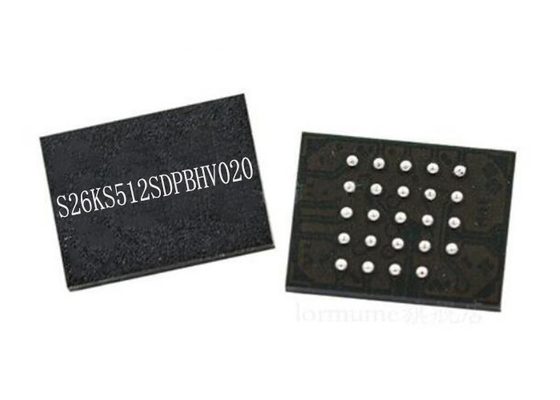 NOR Memory IC S26KS512SDPBHV020 512Mbit Parallel 24-FBGA Integrated Circuit Chip